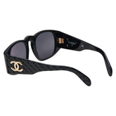 シャネル マトラッセ ココマーク サングラス 01450 94305 ブラック プラスチック レディース CHANEL 【中古】